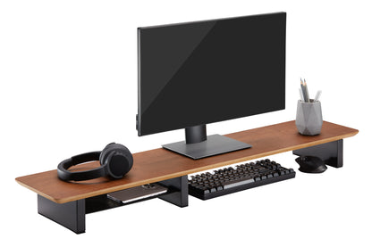 Ive Design XL Walnut Wood Desk Shelf (44 Inch)