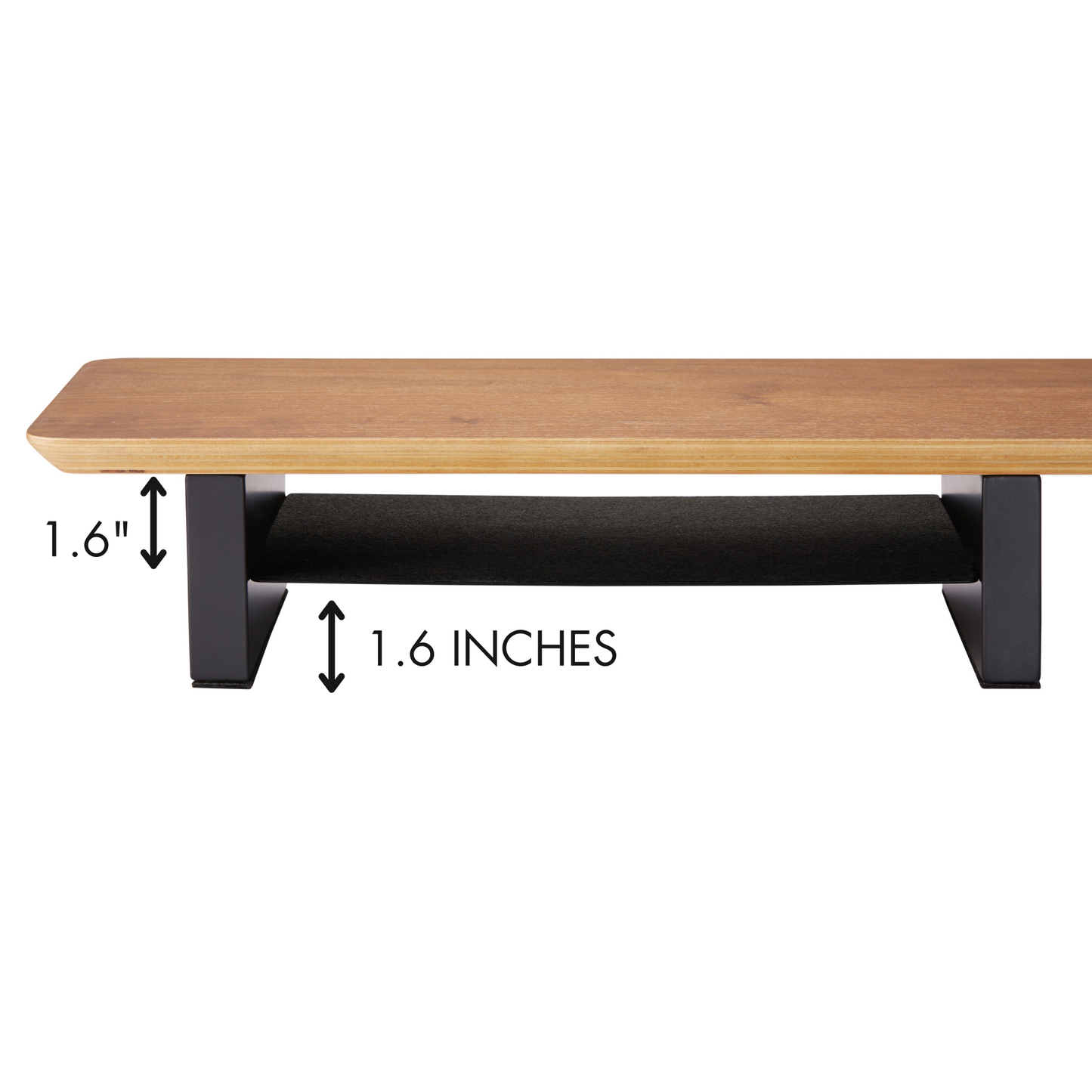 Ive Design XL Walnut Wood Desk Shelf (44 Inch)